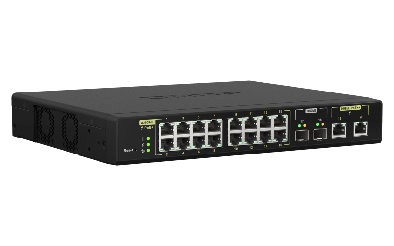 QSW-M2116P-2T2S - 10GbE PoE++ 90w và 2.5GbE PoE+ 30w