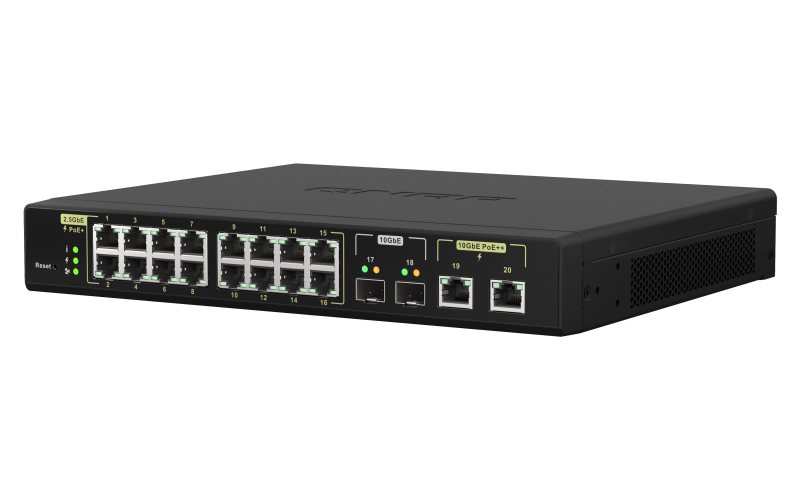 QSW-M2116P-2T2S - 10GbE PoE++ 90w và 2.5GbE PoE+ 30w