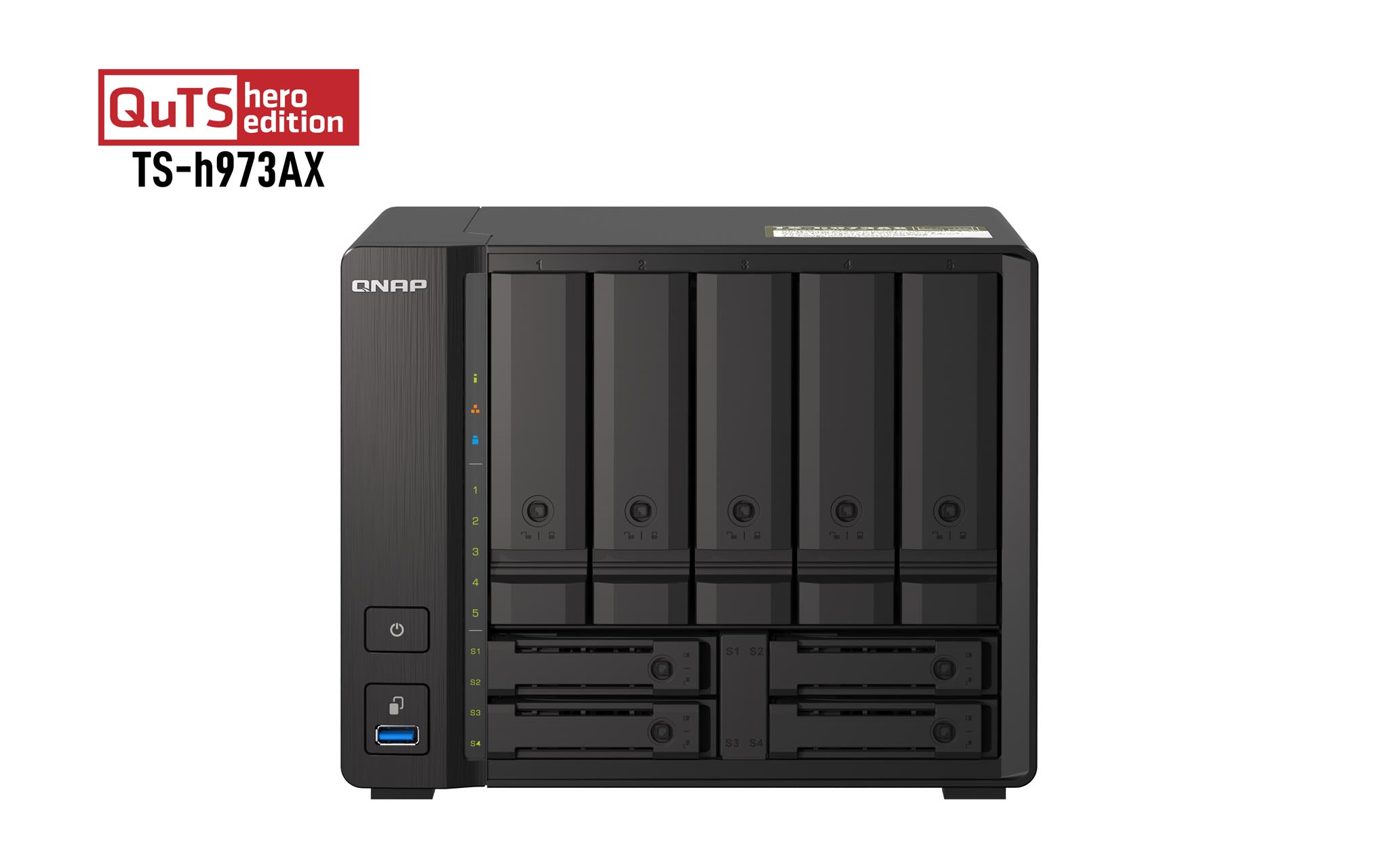 QNAP TS-h973AX-32G 9 Bay, Thiết Bị Lưu Trữ NAS QNAP TS-h973AX-32G Chính Hãng
