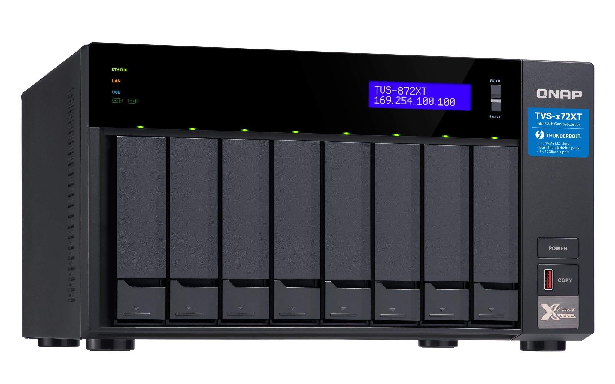 QNAP TVS-872XT-i5-16G 8 Bay, Thiết Bị Lưu Trữ NAS QNAP TVS-872XT-i5-16G Chính Hãng