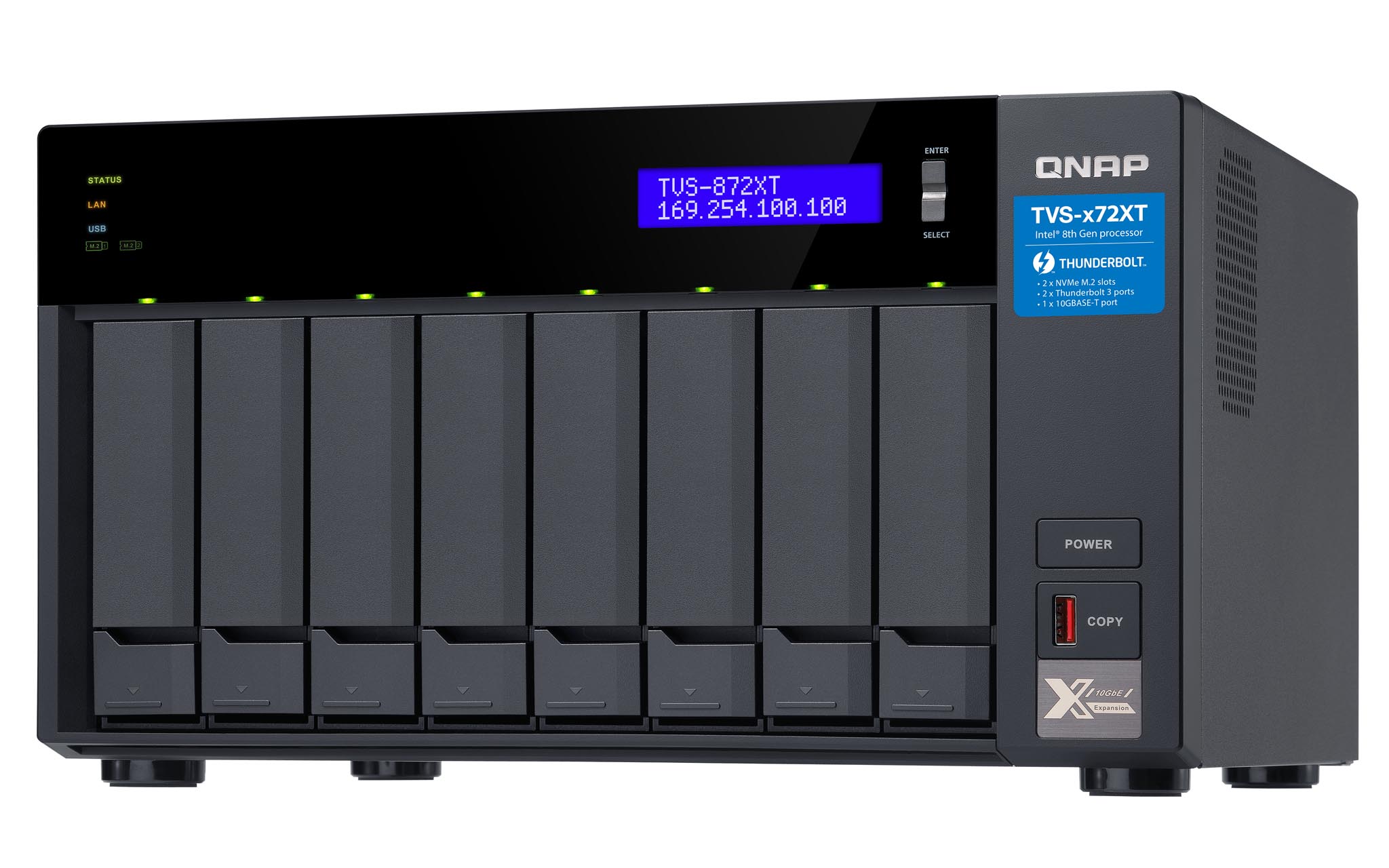 QNAP TVS-872XT-i5-16G 8 Bay, Thiết Bị Lưu Trữ NAS QNAP TVS-872XT-i5-16G Chính Hãng