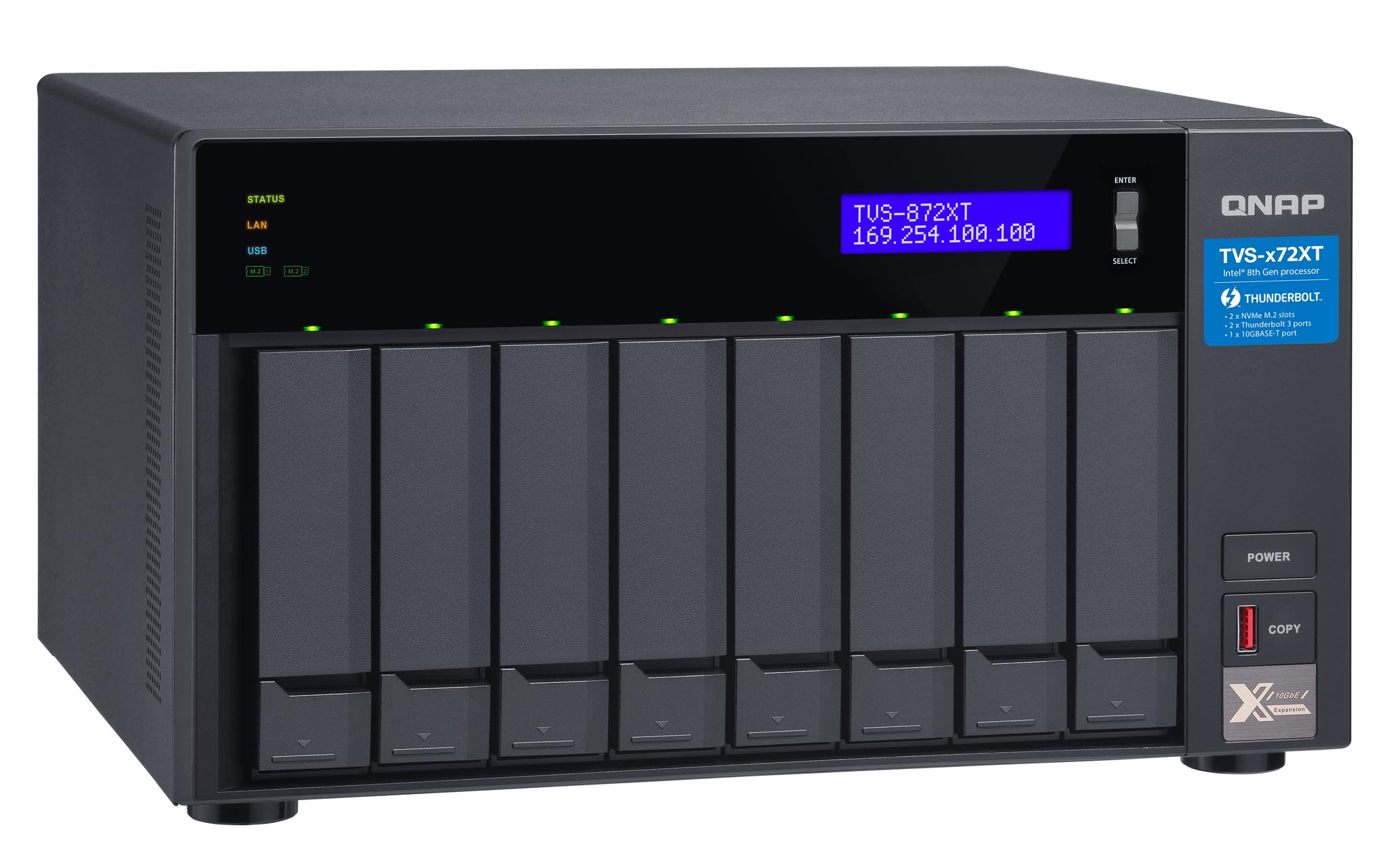 QNAP TVS-872XT-i5-16G 8 Bay, Thiết Bị Lưu Trữ NAS QNAP TVS-872XT-i5-16G Chính Hãng