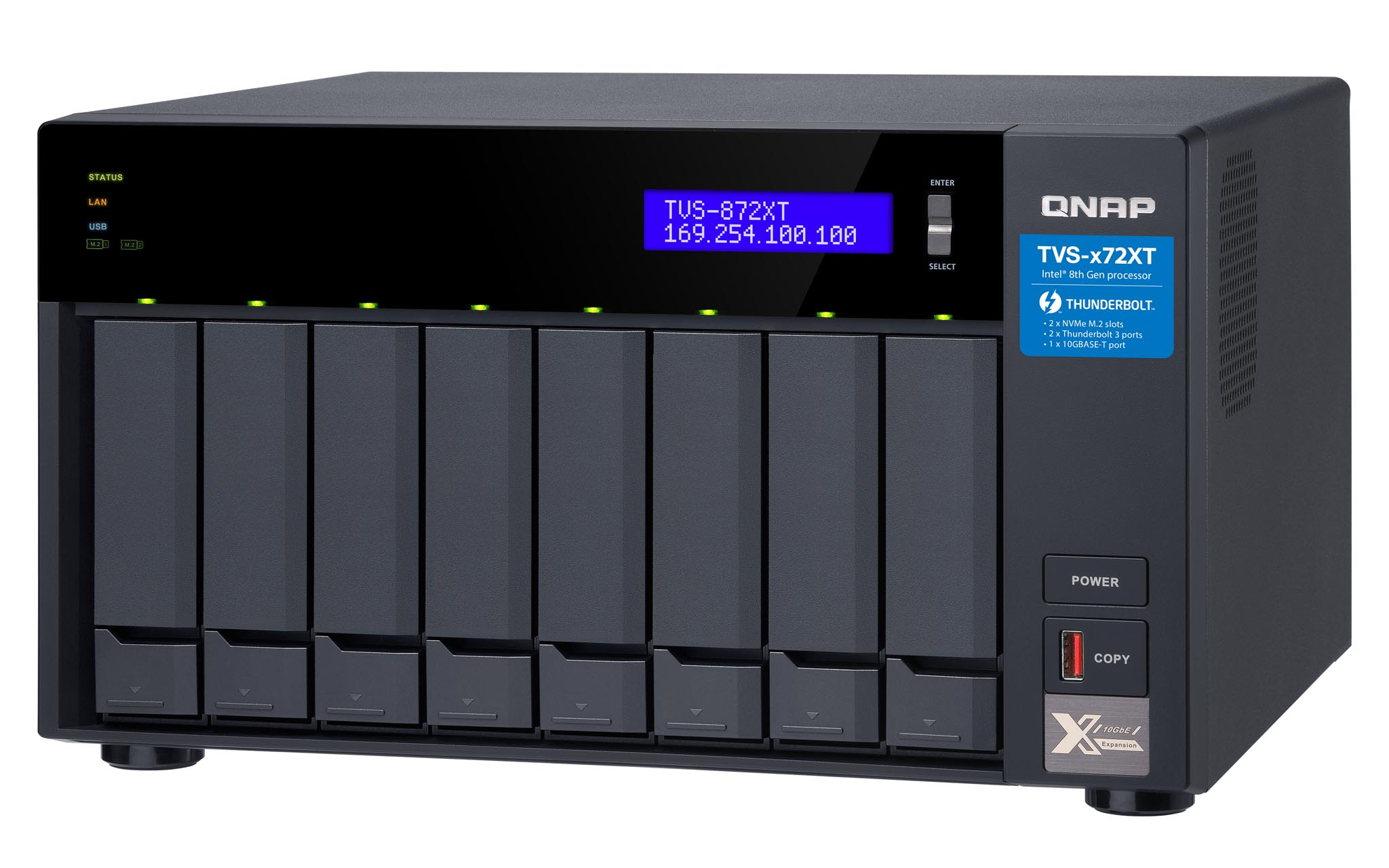 QNAP TVS-872XT-i5-16G 8 Bay, Thiết Bị Lưu Trữ NAS QNAP TVS-872XT-i5-16G Chính Hãng