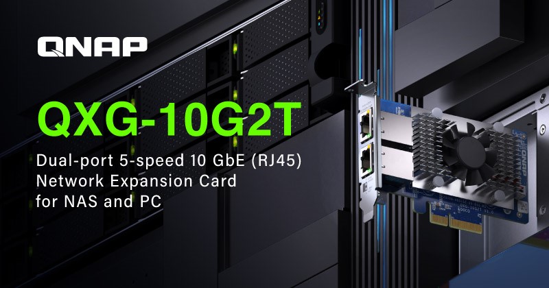 QNAP PHÁT HÀNH CARD MỞ RỘNG 10GBE 2 PORT QXG-10G2T MỚI