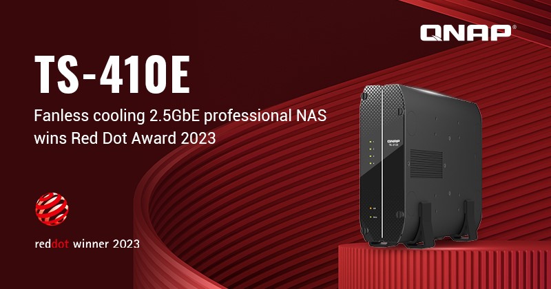 QNAP TS-410E GIÀNH GIẢI THƯỞNG THIẾT KẾ SẢN PHẨM RED DOT 2023