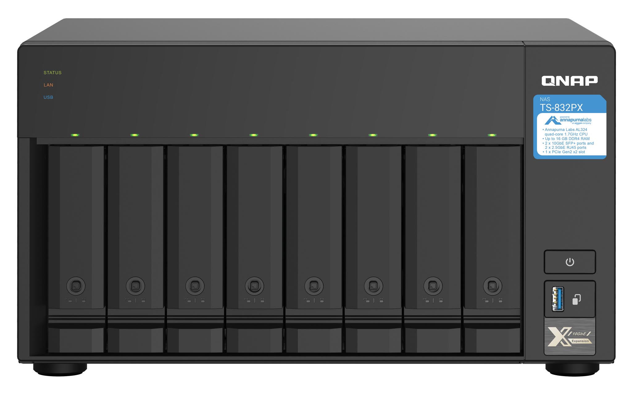 QNAP TS-832PX-4G 8 Bay, Thiết Bị Lưu Trữ NAS QNAP TS-832PX-4G Chính Hãng