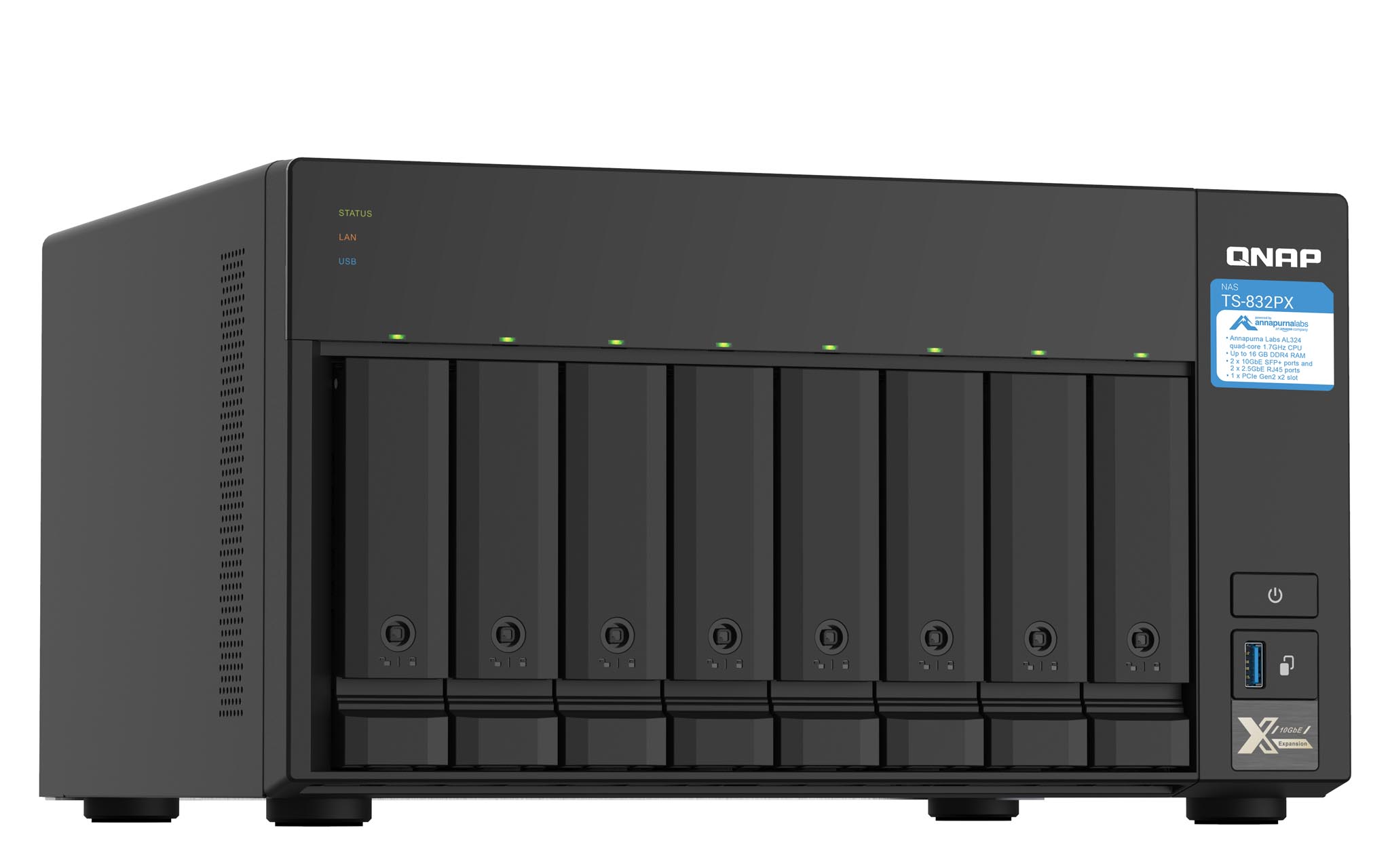 QNAP TS-832PX-4G 8 Bay, Thiết Bị Lưu Trữ NAS QNAP TS-832PX-4G Chính Hãng