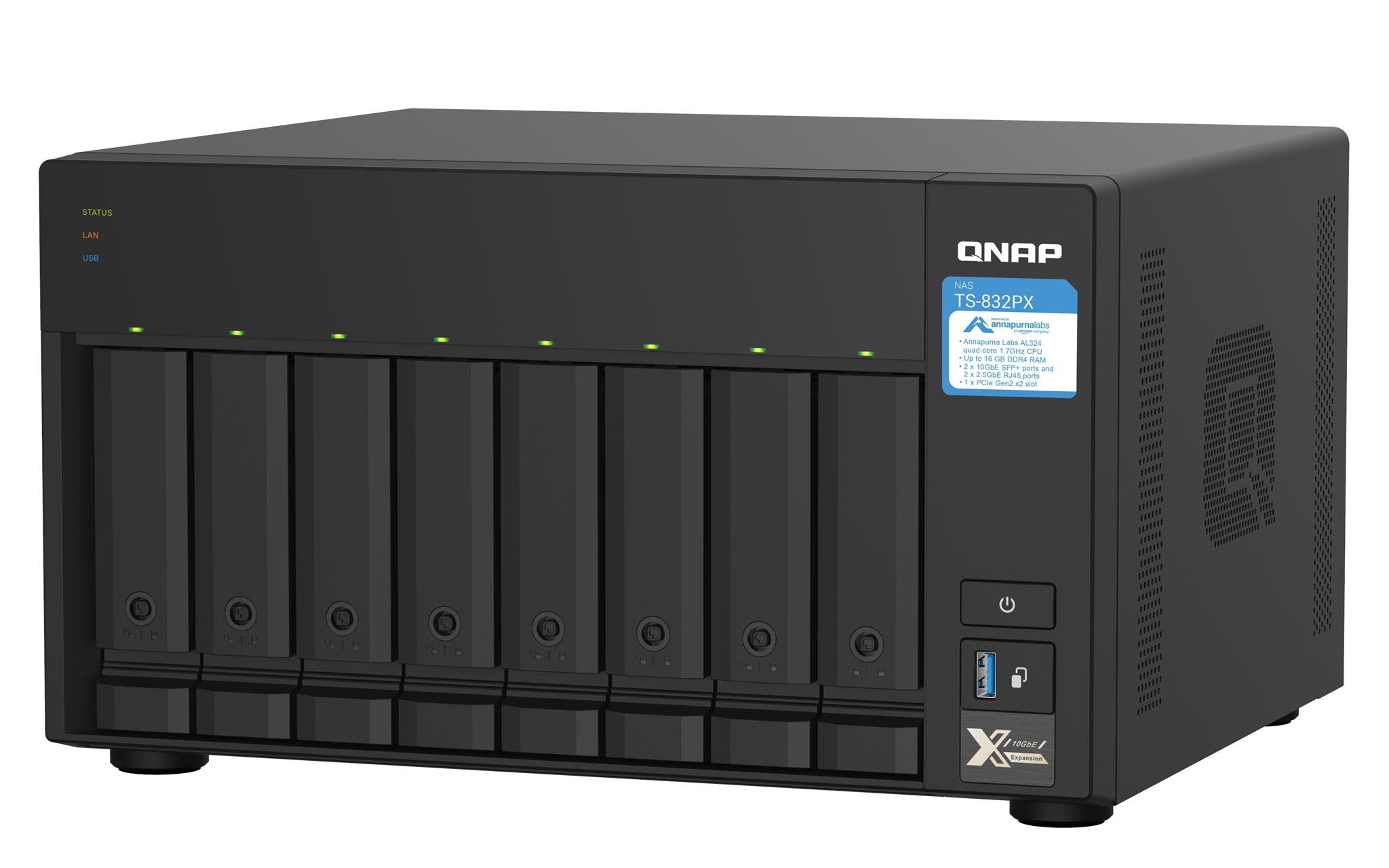 QNAP TS-832PX-4G 8 Bay, Thiết Bị Lưu Trữ NAS QNAP TS-832PX-4G Chính Hãng