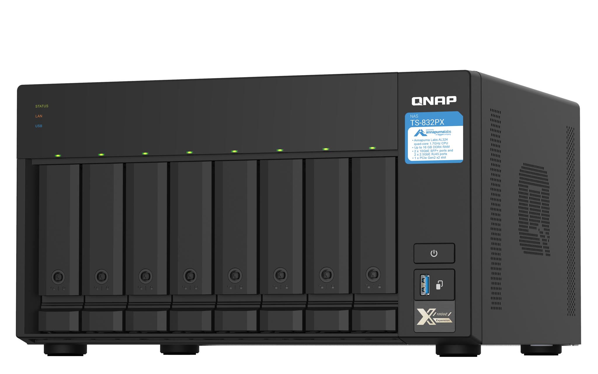 QNAP TS-832PX-4G 8 Bay, Thiết Bị Lưu Trữ NAS QNAP TS-832PX-4G Chính Hãng
